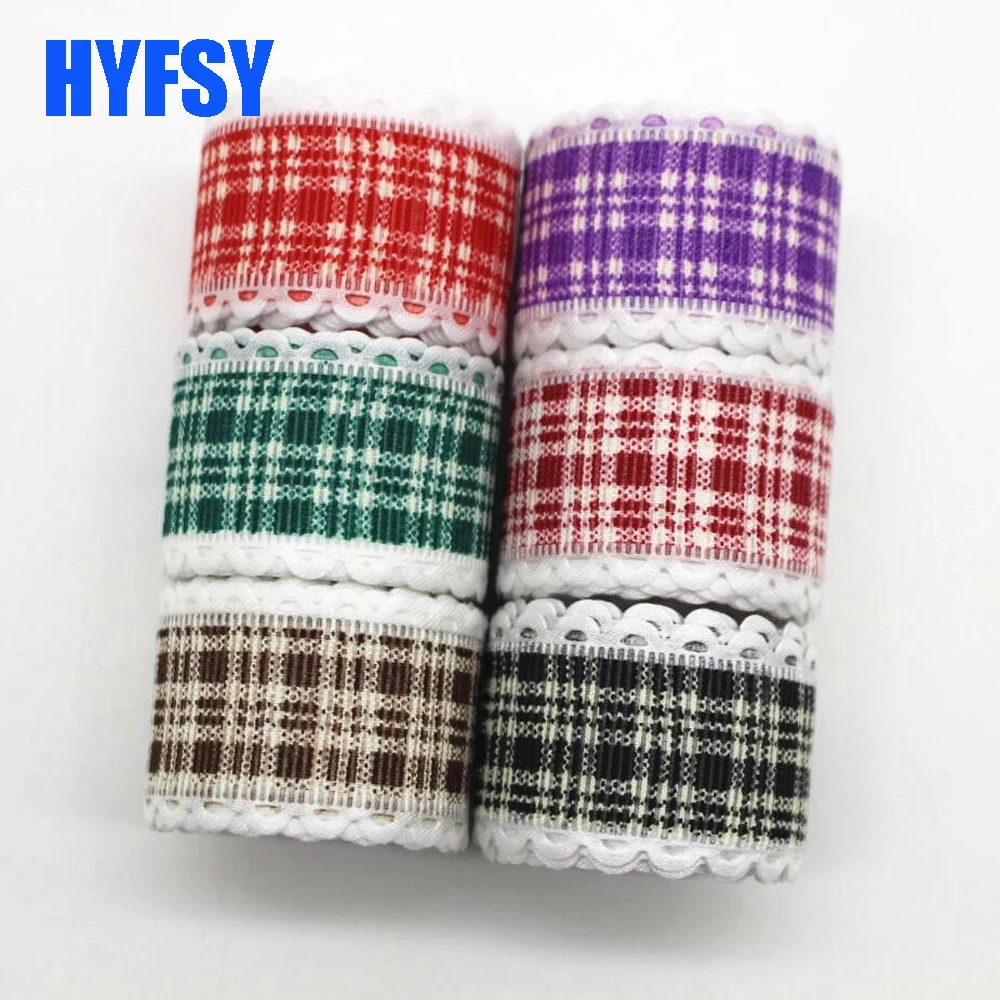 New 1 '25mm checked lace ribbon 20 yards/bag DIY handmade material gift packaging headdress sewing fabric polyester mix plaid
New 1 '25mm checked lace ribbon 20 yards/bag DIY handmade material gift packaging headdress sewing fabric polyester mix plaid