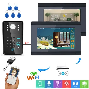 7 inch 2 LCD Monitors Wired Wireless Wifi RFID Password Video Door Phone Doorbell Intercom 1000TVL analog high-definition camera
7 inch 2 LCD Monitors Wired Wireless Wifi RFID Password Video Door Phone Doorbell Intercom 1000TVL analog high-definition camera