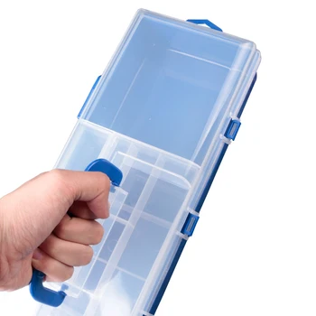 Large-capacity Fishing Tackle Box Double-decker Sub-bait Box Portable Bait Fishing rod Accessories Gear Storage Box 
Large-capacity Fishing Tackle Box Double-decker Sub-bait Box Portable Bait Fishing rod Accessories Gear Storage Box