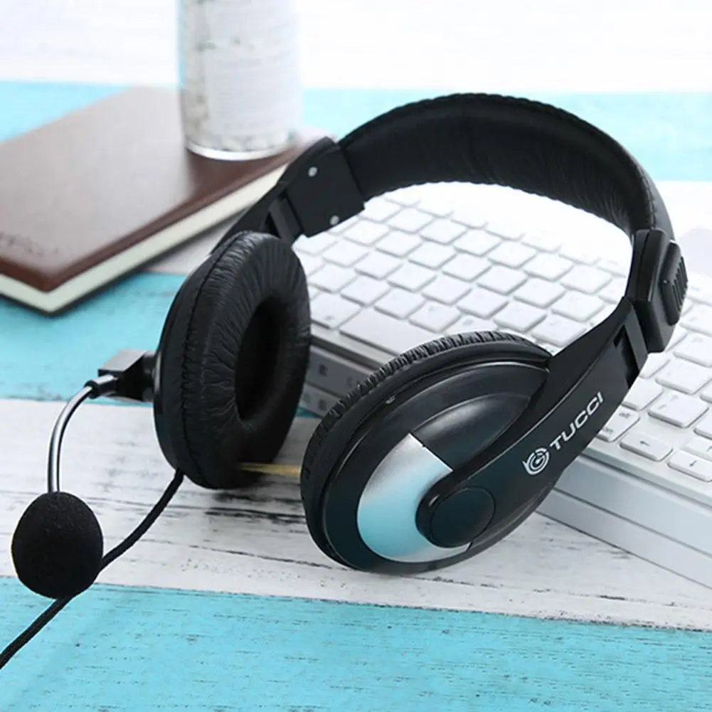 Headset With Microphone Wired Computer Headset Internet Cafe 3d Earmuffs Headphones
Headset With Microphone Wired Computer Headset Internet Cafe 3d Earmuffs Headphones
