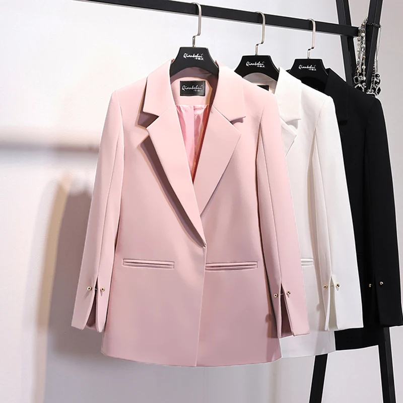 and autumn small suit jacket female split pearl buckle in the long paragraph suit wild loose casual ladies Blazer Women spring
and autumn small suit jacket female split pearl buckle in the long paragraph suit wild loose casual ladies Blazer Women spring