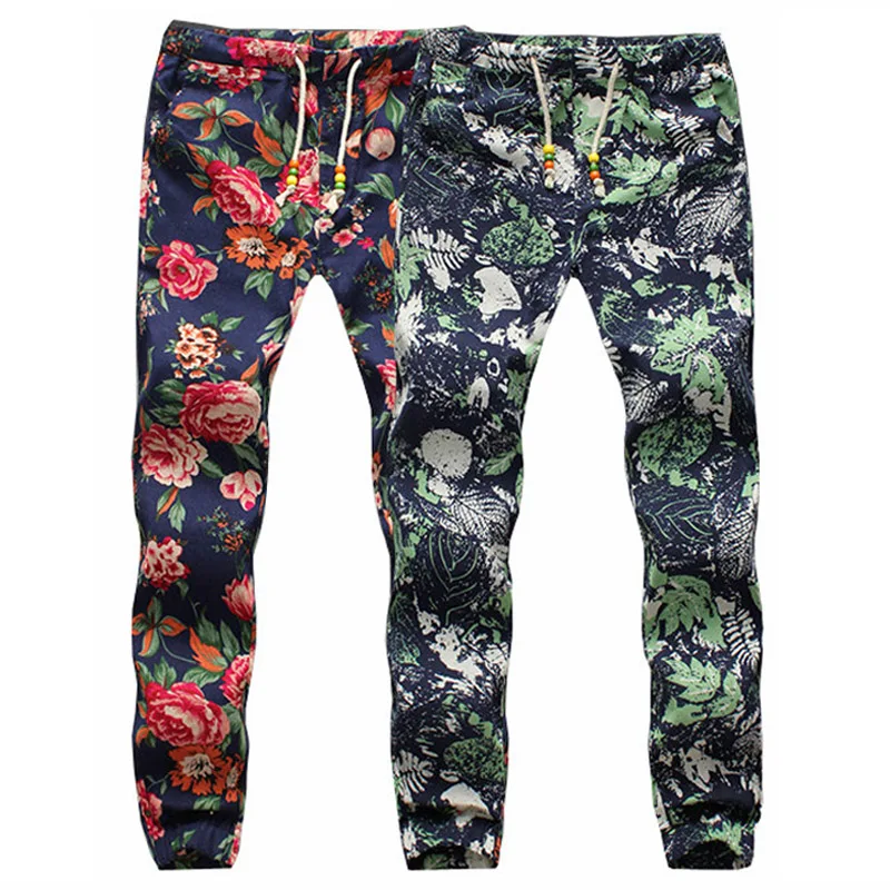 Men's Fashion Floral Casual Pants Men Thin Skinny Linen Long Trousers Sarouel Bandana Pants Hip Hop Harem Pants Jogger Pants
Men's Fashion Floral Casual Pants Men Thin Skinny Linen Long Trousers Sarouel Bandana Pants Hip Hop Harem Pants Jogger Pants