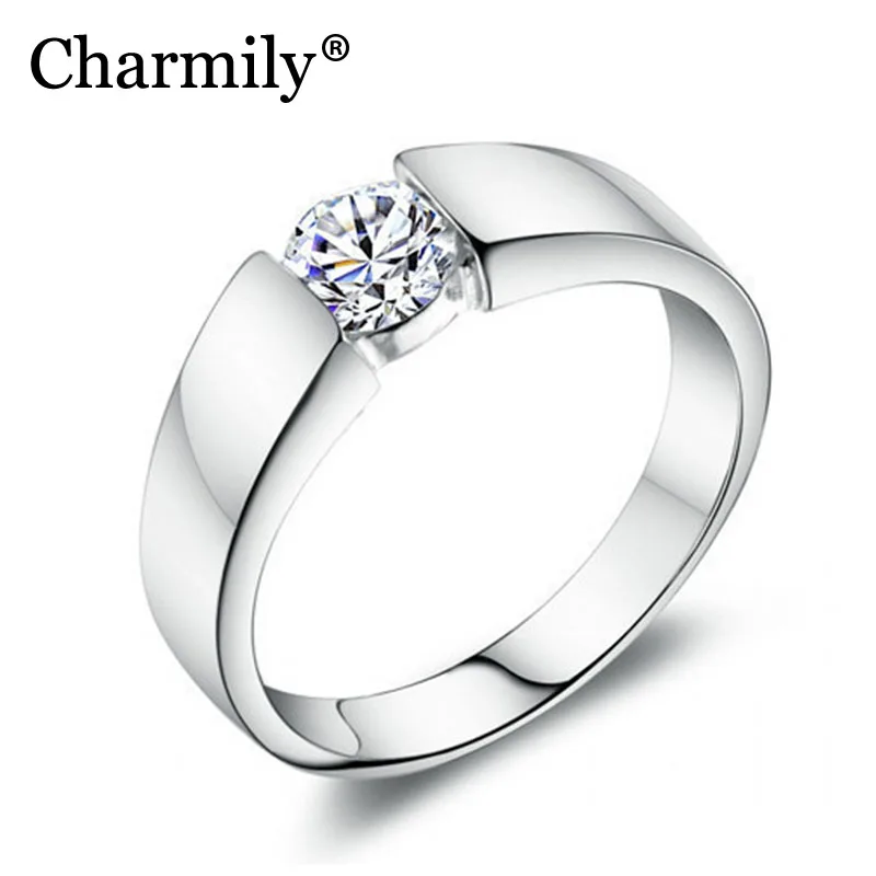 Charmily Authentic 925 Sterling Silver Classic Style Clear CZ Rings For Man For Wedding Party Holiday Anniversary
Charmily Authentic 925 Sterling Silver Classic Style Clear CZ Rings For Man For Wedding Party Holiday Anniversary