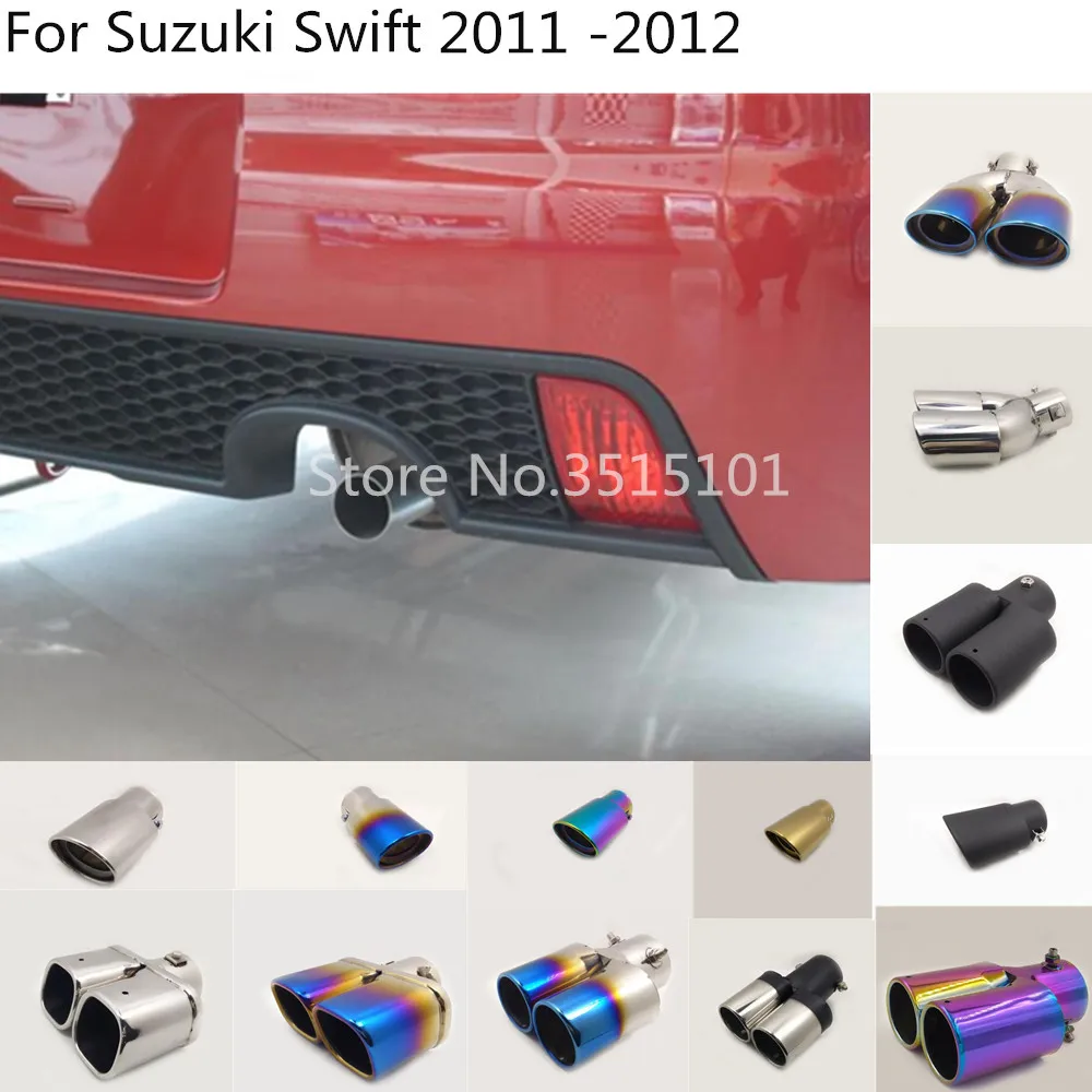Car body styling rear back Stainless steel Cover Muffler End Tail Pipe Dedicate outlet Exhaust 1pcs For Suzuki Swift 2011 2012
Car body styling rear back Stainless steel Cover Muffler End Tail Pipe Dedicate outlet Exhaust 1pcs For Suzuki Swift 2011 2012