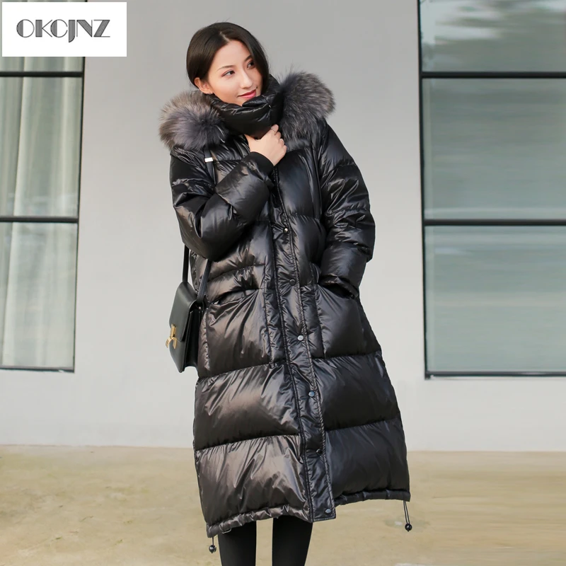 Winter Down jacket Female Long section knee Long section 2019 New large fur collar Thick Loose Down Coat Women Parka YY165
Winter Down jacket Female Long section knee Long section 2019 New large fur collar Thick Loose Down Coat Women Parka YY165