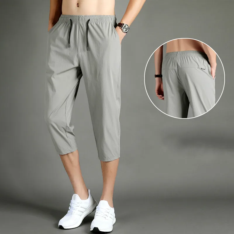 Men Clothes Summer Ice Silk Slim Casual Men Loose Sports Cropped Pants Korean Trend Harlan Men Calf-length Pants
Men Clothes Summer Ice Silk Slim Casual Men Loose Sports Cropped Pants Korean Trend Harlan Men Calf-length Pants