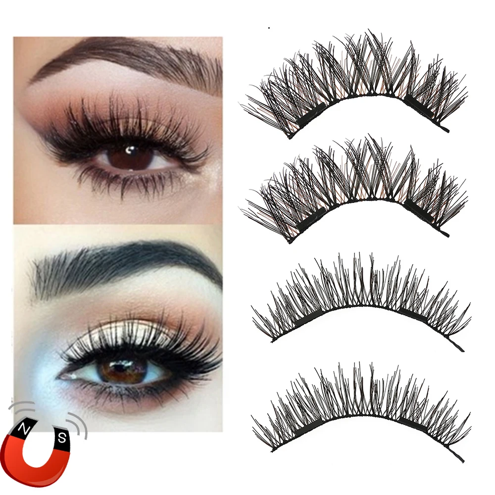 1 Pair Dual Magnetic False Eyelashes Thick Long Magnet Eyelashes Reusable Glue-free Wispy Silk Fiber Lashes Extension Makeup
1 Pair Dual Magnetic False Eyelashes Thick Long Magnet Eyelashes Reusable Glue-free Wispy Silk Fiber Lashes Extension Makeup