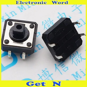 50pcs 12*12*7.3mm Square Black Button 4-Pin Tactile Switch Tact Switch 4-Pin Black Square Button
50pcs 12*12*7.3mm Square Black Button 4-Pin Tactile Switch Tact Switch 4-Pin Black Square Button
