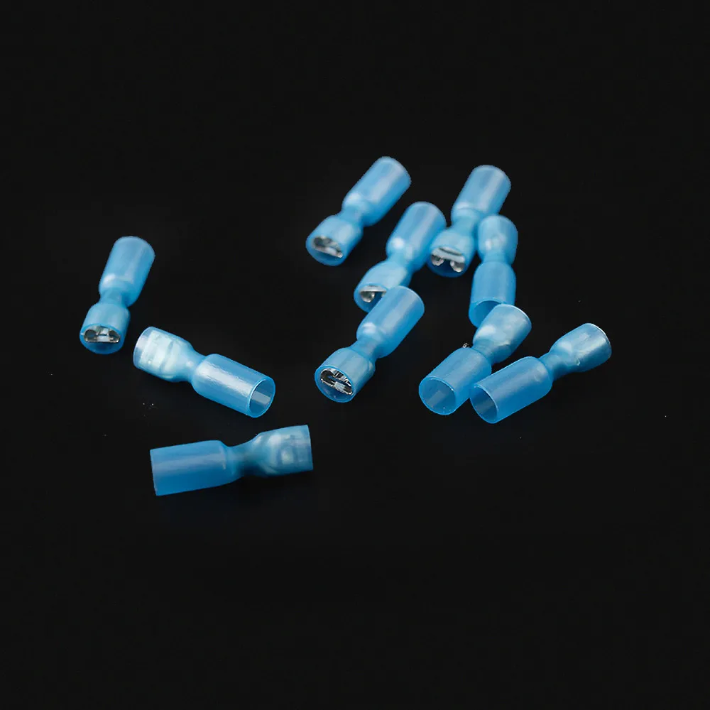 Blue 10PCS/Set Female Heat Shrink Terminals Set Electrical Wire Cable Insulated Spade Crimp Connectors Kit 16-14 AWG
Blue 10PCS/Set Female Heat Shrink Terminals Set Electrical Wire Cable Insulated Spade Crimp Connectors Kit 16-14 AWG
