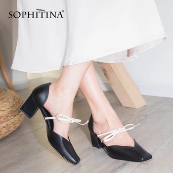 SOPHITINA High Quality Women's Pumps Genuine Leather Square Toe Party Hot Sale Shoes Lace-up Elegant Narrow Band New Pumps SO105
SOPHITINA High Quality Women's Pumps Genuine Leather Square Toe Party Hot Sale Shoes Lace-up Elegant Narrow Band New Pumps SO105