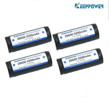 4 pcs Keeppower 26650 5200mah or 5500mah 3.7V 19.24Wh protected Li-ion rechargeable battery Original P2652C
4 pcs Keeppower 26650 5200mah or 5500mah 3.7V 19.24Wh protected Li-ion rechargeable battery Original P2652C