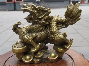 Chinese Folk Classic pure Brass Carved ruyi Wealth Dragon Lucky feng shui statue
Chinese Folk Classic pure Brass Carved ruyi Wealth Dragon Lucky feng shui statue