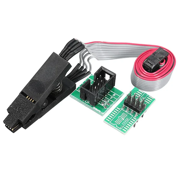 8 Pin 1.27mm Pitch SOIC8 SOP8 Flash Burning Chip IC Test Clip Socket Adapter BIOS 24 25 93 Programmer With 2pcs Power Module
8 Pin 1.27mm Pitch SOIC8 SOP8 Flash Burning Chip IC Test Clip Socket Adapter BIOS 24 25 93 Programmer With 2pcs Power Module