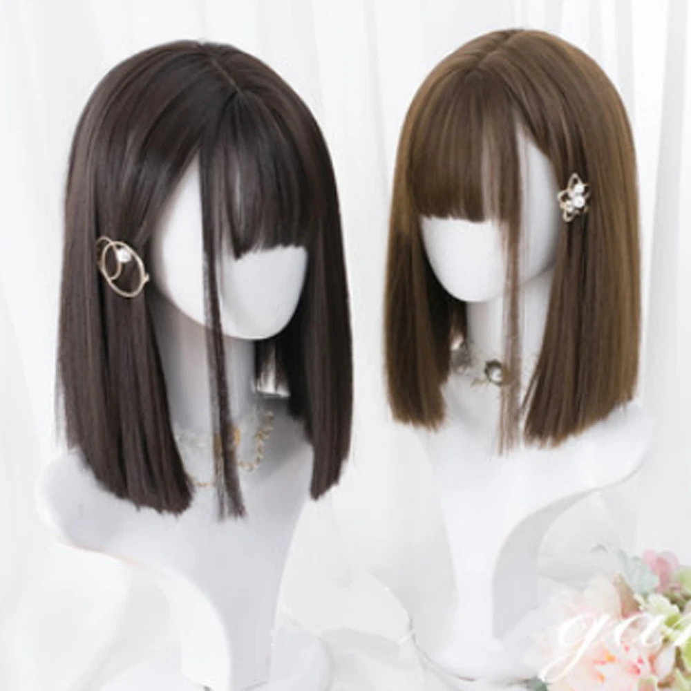 CosplaySalon H762437 14” Lolita Medium Black Brown Bangs Fringe Bob Natural Party Straight Synthetic Heat Resistant Cosplay Wig
CosplaySalon H762437 14” Lolita Medium Black Brown Bangs Fringe Bob Natural Party Straight Synthetic Heat Resistant Cosplay Wig