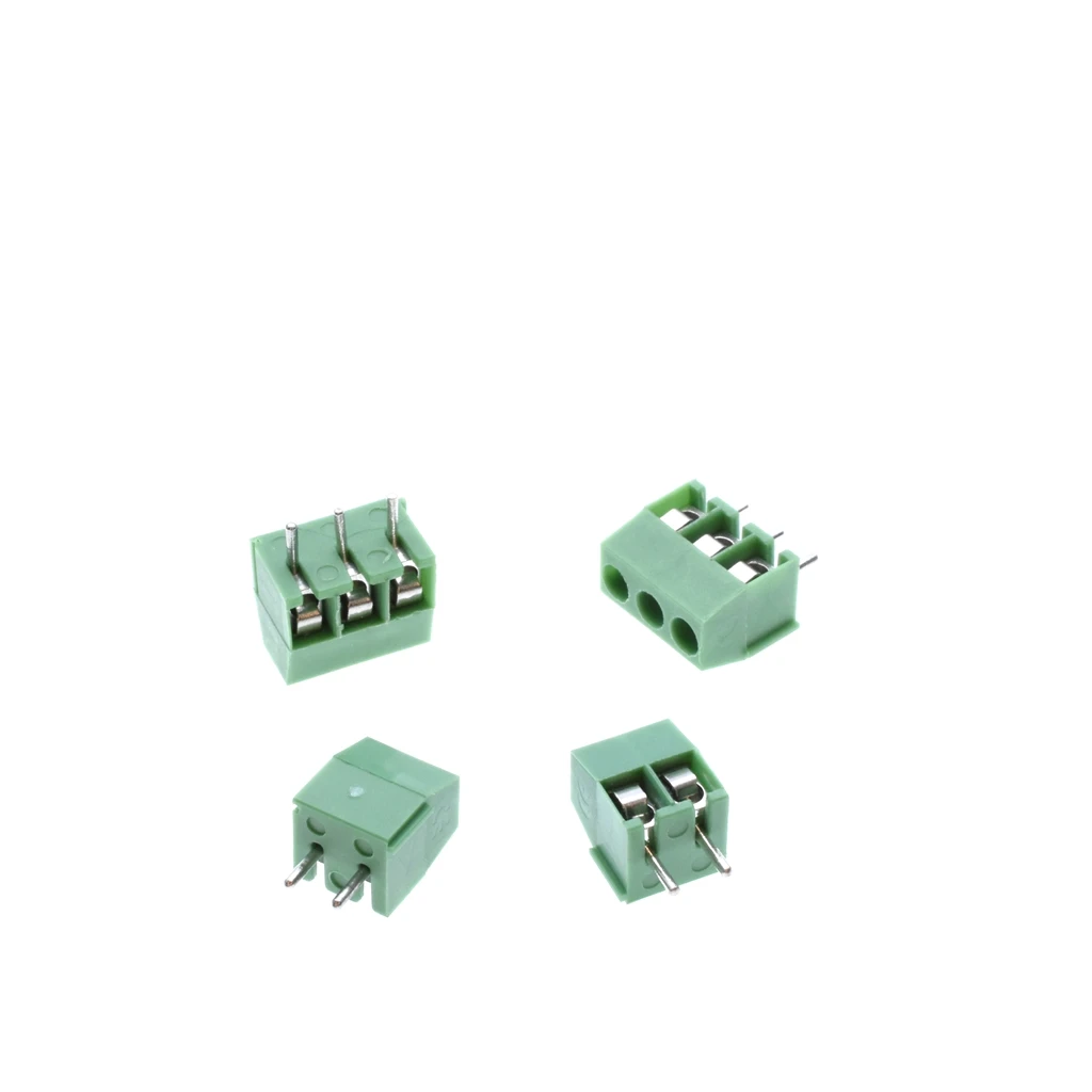100PCS 3.5mm Pitch Screw Terminal Connector 2 Pin 3 Pin Straight Leg KF350 Copper Green PCB Terminal Blocks
100PCS 3.5mm Pitch Screw Terminal Connector 2 Pin 3 Pin Straight Leg KF350 Copper Green PCB Terminal Blocks
