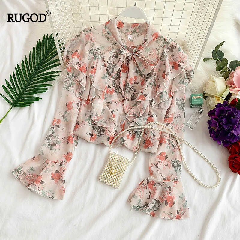 RUGOD Floral Print Chiffon Blouses Loose Elegant England Style Vintage Bohemian Summer Tops and Blouses Chemisa Femme Modis
RUGOD Floral Print Chiffon Blouses Loose Elegant England Style Vintage Bohemian Summer Tops and Blouses Chemisa Femme Modis