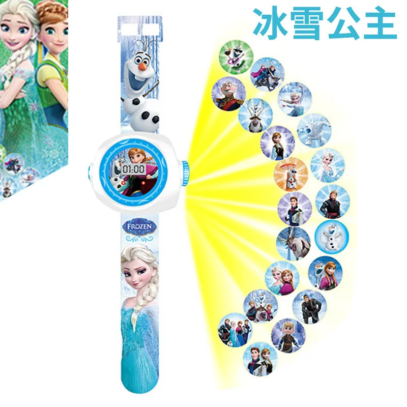 Disney 20 projection watch Puzzle girl Frozen Elsa toy student boy Creative children cartoon 3D projection electronic watch
Disney 20 projection watch Puzzle girl Frozen Elsa toy student boy Creative children cartoon 3D projection electronic watch