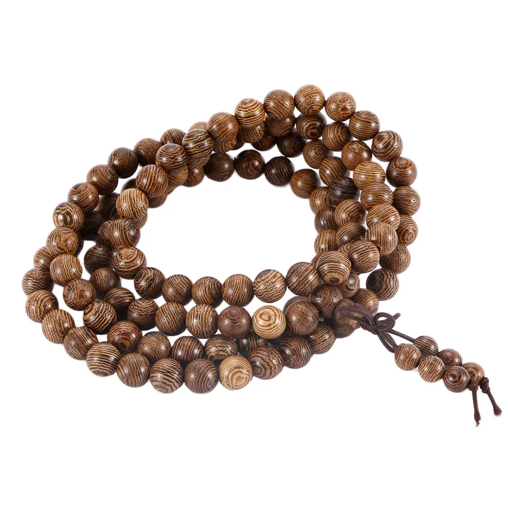 2 piezas cuentas de madera de Hombre Mujer De Oración Buda Tibetano Elástico Pulsera Joyería Hot