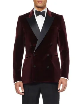 Double-Breasted Dark Red Velvet Groom Tuxedos Groomsmen Men's Wedding Prom Suits Bridegroom (Jacket+Pants+Girdle+Tie)
Double-Breasted Dark Red Velvet Groom Tuxedos Groomsmen Men's Wedding Prom Suits Bridegroom (Jacket+Pants+Girdle+Tie)