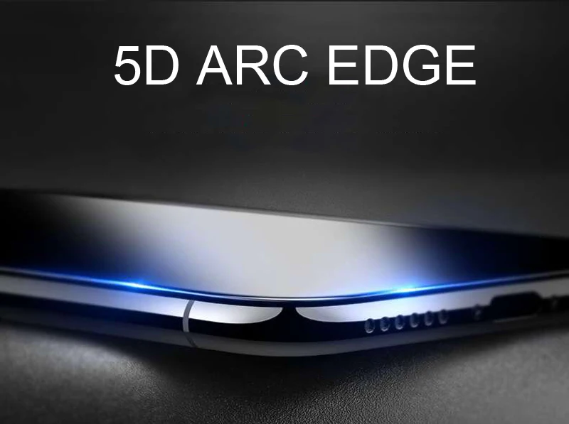 TOMKAS For iPhone X 10 Glass Tempered 5D Curved Edge Premium Full Coverage For iPhone 6 6S 7 8 Plus Protective Glass Film