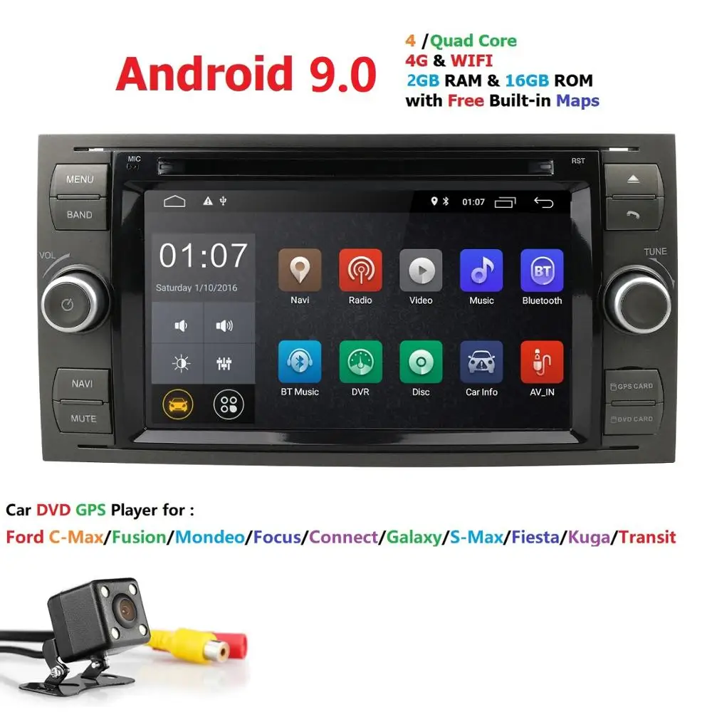 DSP Car DVD Player Android 9.0 2din In Dash For Ford Transit Focus Connect S-MAX Kuga Mondeo With QuadCore Wifi 4G GPS Bluetooth
DSP Car DVD Player Android 9.0 2din In Dash For Ford Transit Focus Connect S-MAX Kuga Mondeo With QuadCore Wifi 4G GPS Bluetooth