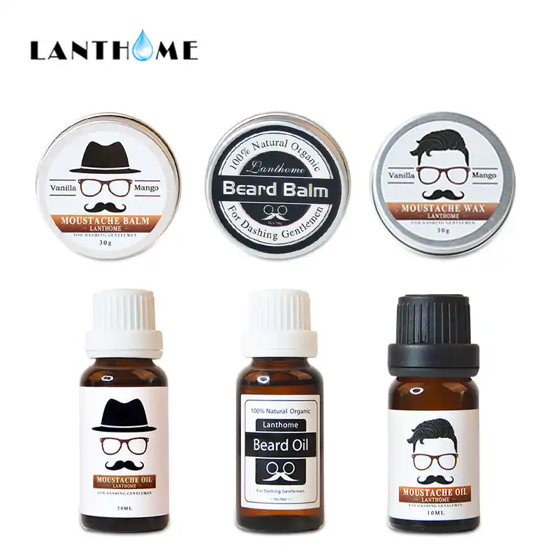 100 Natural Organic Face Beard Oil Balm Soften Beard Hair Growth