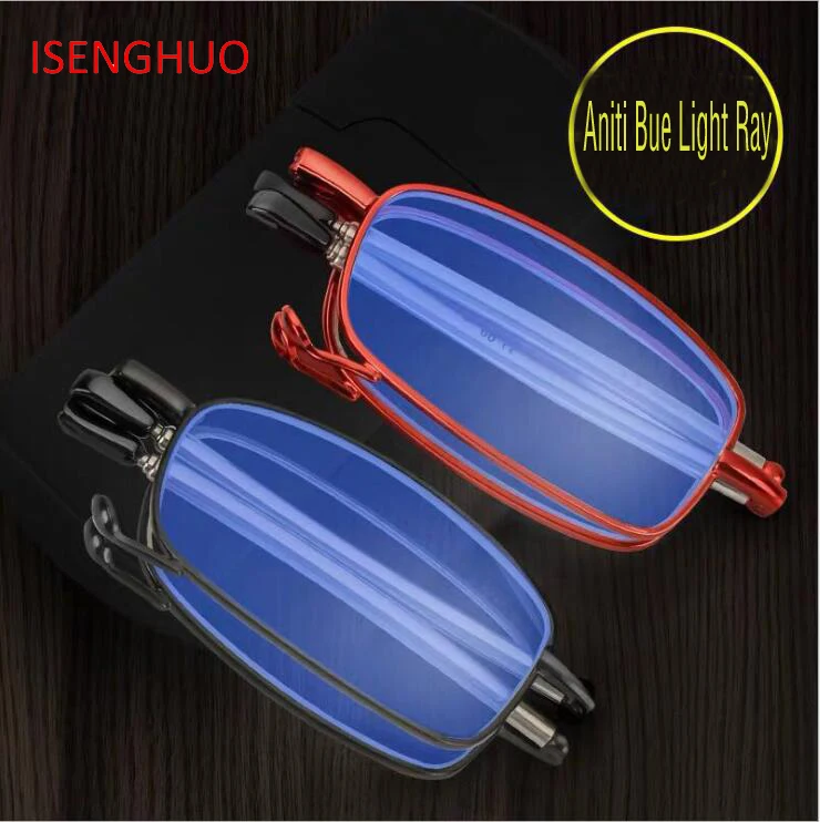ISENGHUO Aniti Bue Light Ray Folding Reading Glasses Men Women Rotating Diopter Optical Computer Glasses Spectacles Oculos 1.5
ISENGHUO Aniti Bue Light Ray Folding Reading Glasses Men Women Rotating Diopter Optical Computer Glasses Spectacles Oculos 1.5