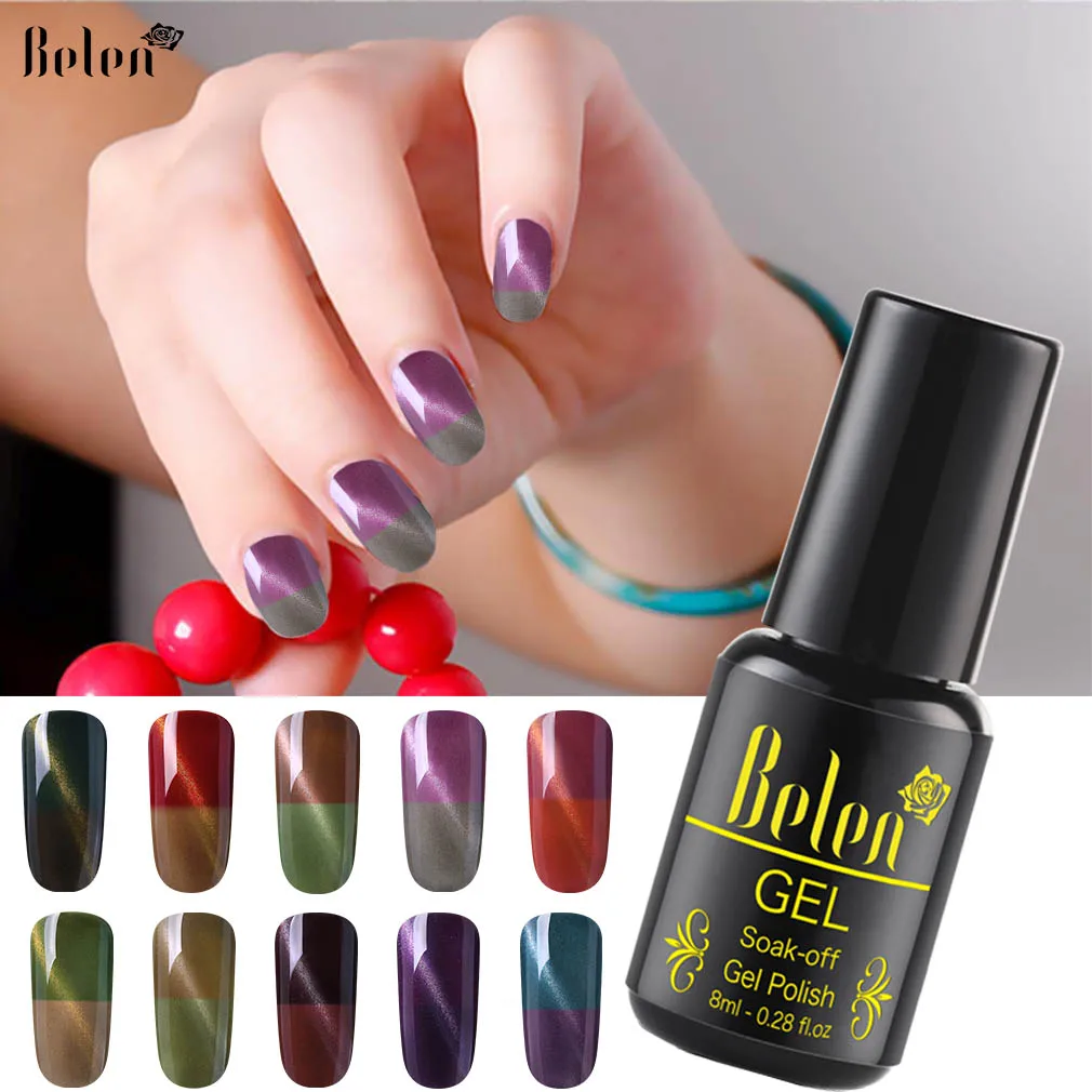 Belen 8ml 3D Cat Eye Thermal Nail Gel Temperature Color Changing UV LED Gel Polish Varnish Lacquer Soak Off Base Top Magnetic
Belen 8ml 3D Cat Eye Thermal Nail Gel Temperature Color Changing UV LED Gel Polish Varnish Lacquer Soak Off Base Top Magnetic