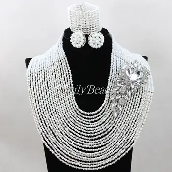 Fashion White Crystal Beads Necklace Nigerian Wedding Braid Jewelry Sets Women African Beads Jewelry Set Free Shipping ALJ041
Fashion White Crystal Beads Necklace Nigerian Wedding Braid Jewelry Sets Women African Beads Jewelry Set Free Shipping ALJ041