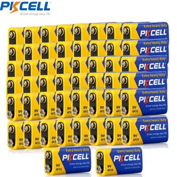 

50PCS thermometer 9V Battery 6F22 Super Heavy Batteries 9V PPP3 MN1604 522 E22 AM9V UM9V Non Rechargeable Batteries Equal 6LR61