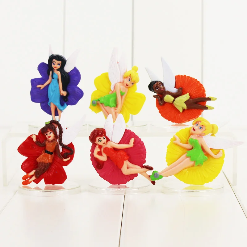 6pcs/lot Tinkerbell Figure Toy Princess Tinkerbell Flying Fairy Rosetta Iridessa Mini Model Doll Gift for Children
6pcs/lot Tinkerbell Figure Toy Princess Tinkerbell Flying Fairy Rosetta Iridessa Mini Model Doll Gift for Children
