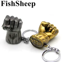 2017 the avengers chaveiro super-herói hulk punho liga chaveiro metal pingente carros chaveiro presentes chaveiros jóias para homem(China)