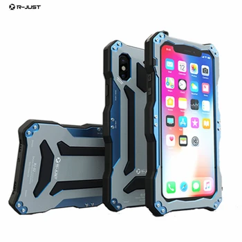 R-just For iphone X Three-proof Anti-shock Case Armor Alloy Metal Phone Cover For iPhoneX 5.8 inch Fundas Waterproof Shell Skin
R-just For iphone X Three-proof Anti-shock Case Armor Alloy Metal Phone Cover For iPhoneX 5.8 inch Fundas Waterproof Shell Skin