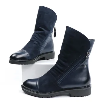 GOXPACER Winter Hot Sell Boots Women Low Heel Short Plush Female Martin Boots Patchwork Flock Fashion Round Toe Ankle Brief 2018
GOXPACER Winter Hot Sell Boots Women Low Heel Short Plush Female Martin Boots Patchwork Flock Fashion Round Toe Ankle Brief 2018