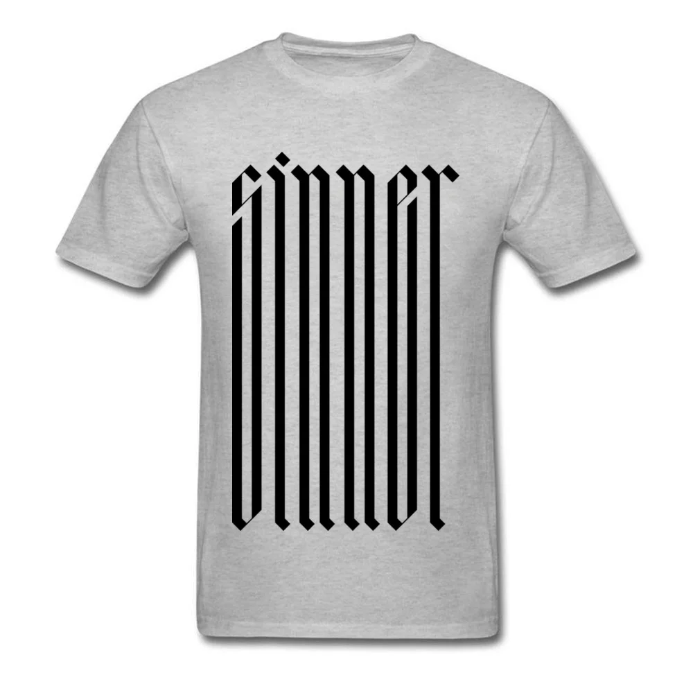 Tops T Shirt SINNER Lovers Day 2018 Fashion Leisure Short Sleeve 100% Cotton O-Neck Adult T-Shirt Leisure Clothing Shirt SINNER grey