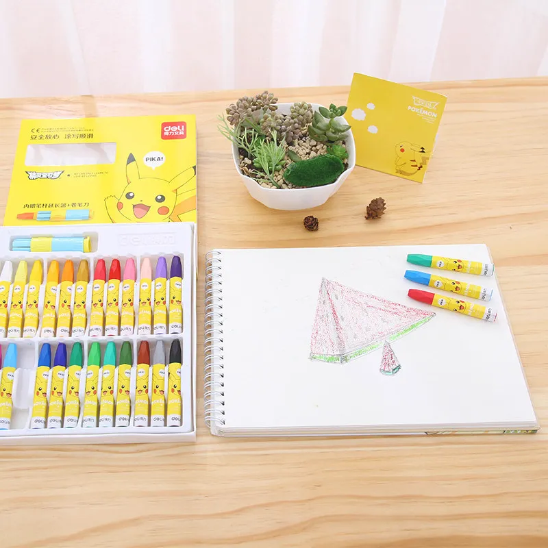 Deli 12/18/24/36 Colors Pretty Pokemon Pikachu Wax Crayon Oil Pastel With Extender Kids Gift Art Supplies For Drawing Painting
Deli 12/18/24/36 Colors Pretty Pokemon Pikachu Wax Crayon Oil Pastel With Extender Kids Gift Art Supplies For Drawing Painting