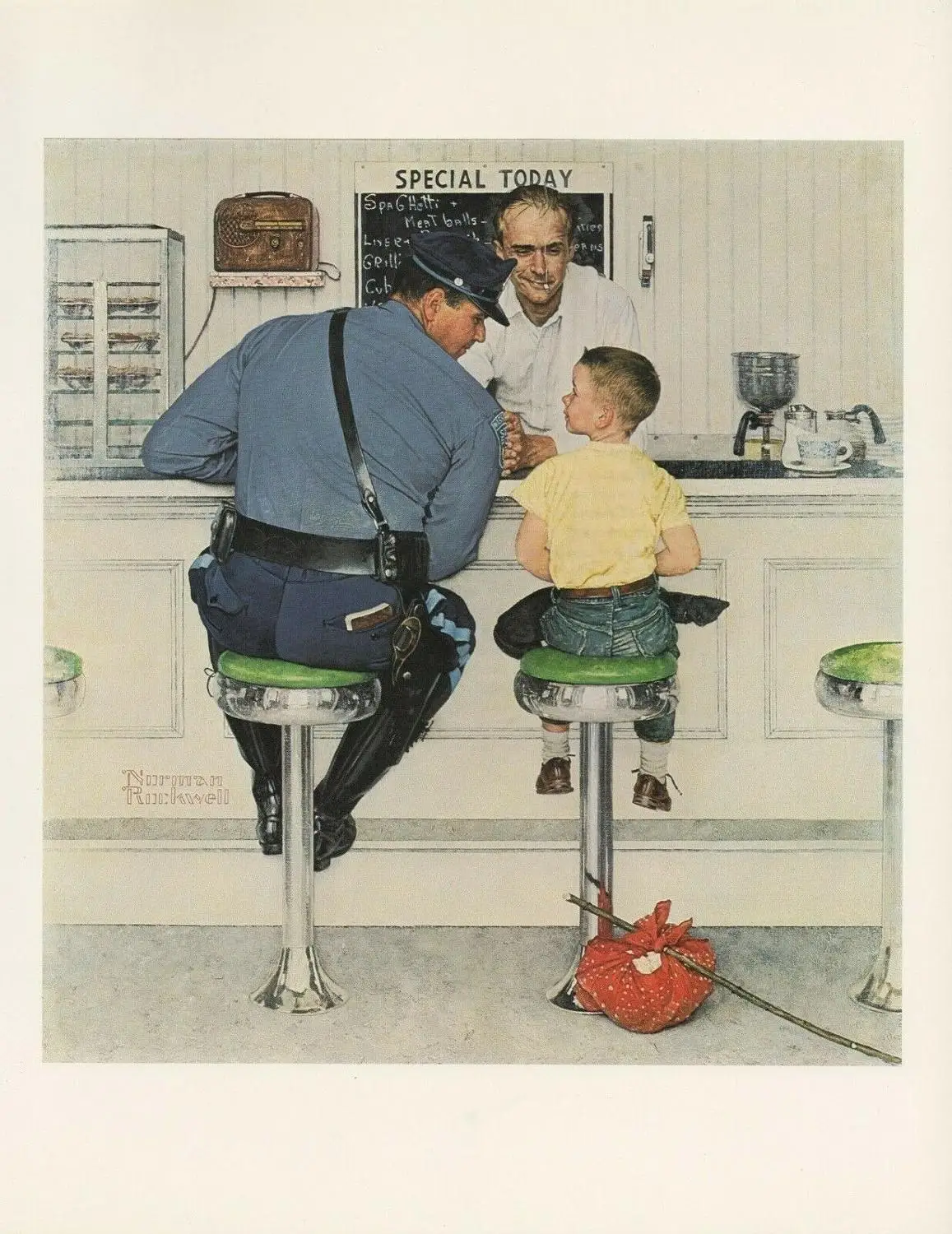 N1846 Vintage The Runaway Norman Rockwell Famous Color Lithograph Wall Sticker Silk Fabric Poster Art Indoor Decor Bright
N1846 Vintage The Runaway Norman Rockwell Famous Color Lithograph Wall Sticker Silk Fabric Poster Art Indoor Decor Bright