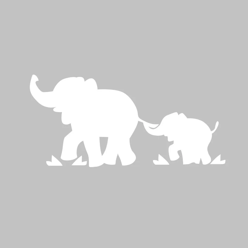 Виниловая наклейка на автомобиль со слоном мамой и ребенком 19Mar4|Наклейки