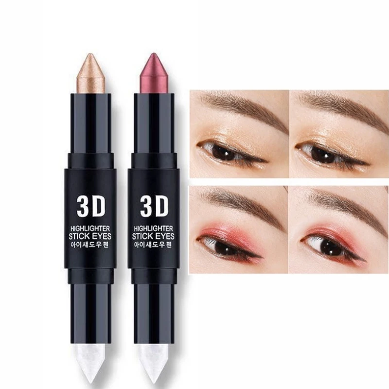 Clever cat brand waterproof Not decolorizing Automatic rotation Dazzle color Eye shadow stick Double head Eye shadow High light
Clever cat brand waterproof Not decolorizing Automatic rotation Dazzle color Eye shadow stick Double head Eye shadow High light