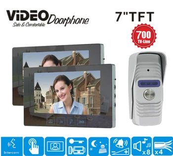 ZHUDELE Apartment New 7" Color Screen Video Door Phone Intercom Entry Kit + 2 Monitor + Waterproof Doorbell Camera
ZHUDELE Apartment New 7" Color Screen Video Door Phone Intercom Entry Kit + 2 Monitor + Waterproof Doorbell Camera