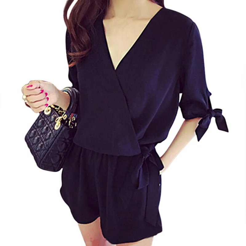 Fashion Women Summer Loose Jumpsuit Sexy V Neck Short Sleeve Shirt Elegant Rompers Casual Solid Playsuit Overalls Romper
Fashion Women Summer Loose Jumpsuit Sexy V Neck Short Sleeve Shirt Elegant Rompers Casual Solid Playsuit Overalls Romper
