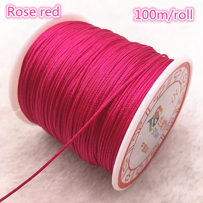100M/Roll 0.8mm Rose red Nylon Cord Thread Chinese Knot Macrame Cord Bracelet Braided String DIY Tassels Beading Thread
100M/Roll 0.8mm Rose red Nylon Cord Thread Chinese Knot Macrame Cord Bracelet Braided String DIY Tassels Beading Thread