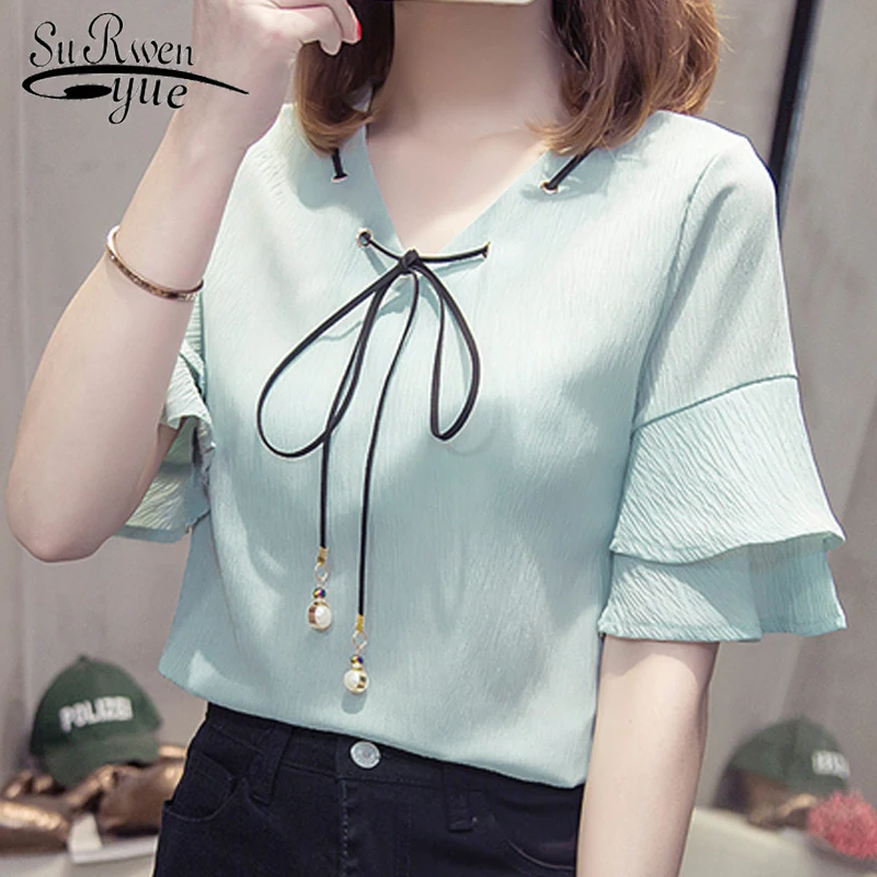 2019 Women blouse Shirt Bow Chiffon Shirt Solid office Top Summer Workwear Elegant Loose Plus size blusas mujer de moda 4551 50
2019 Women blouse Shirt Bow Chiffon Shirt Solid office Top Summer Workwear Elegant Loose Plus size blusas mujer de moda 4551 50