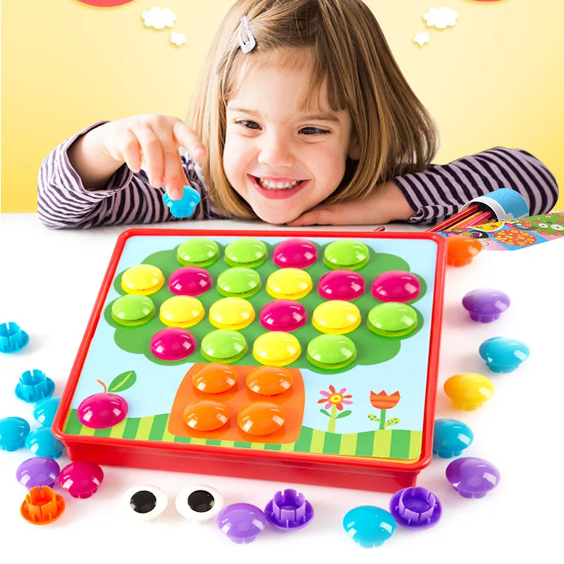3D Puzzles Toys Creative Mosaic Mushroom Nail Art Puzzles Early Educational Toy for Children Button Art Color Matching Puzzles
3D Puzzles Toys Creative Mosaic Mushroom Nail Art Puzzles Early Educational Toy for Children Button Art Color Matching Puzzles
