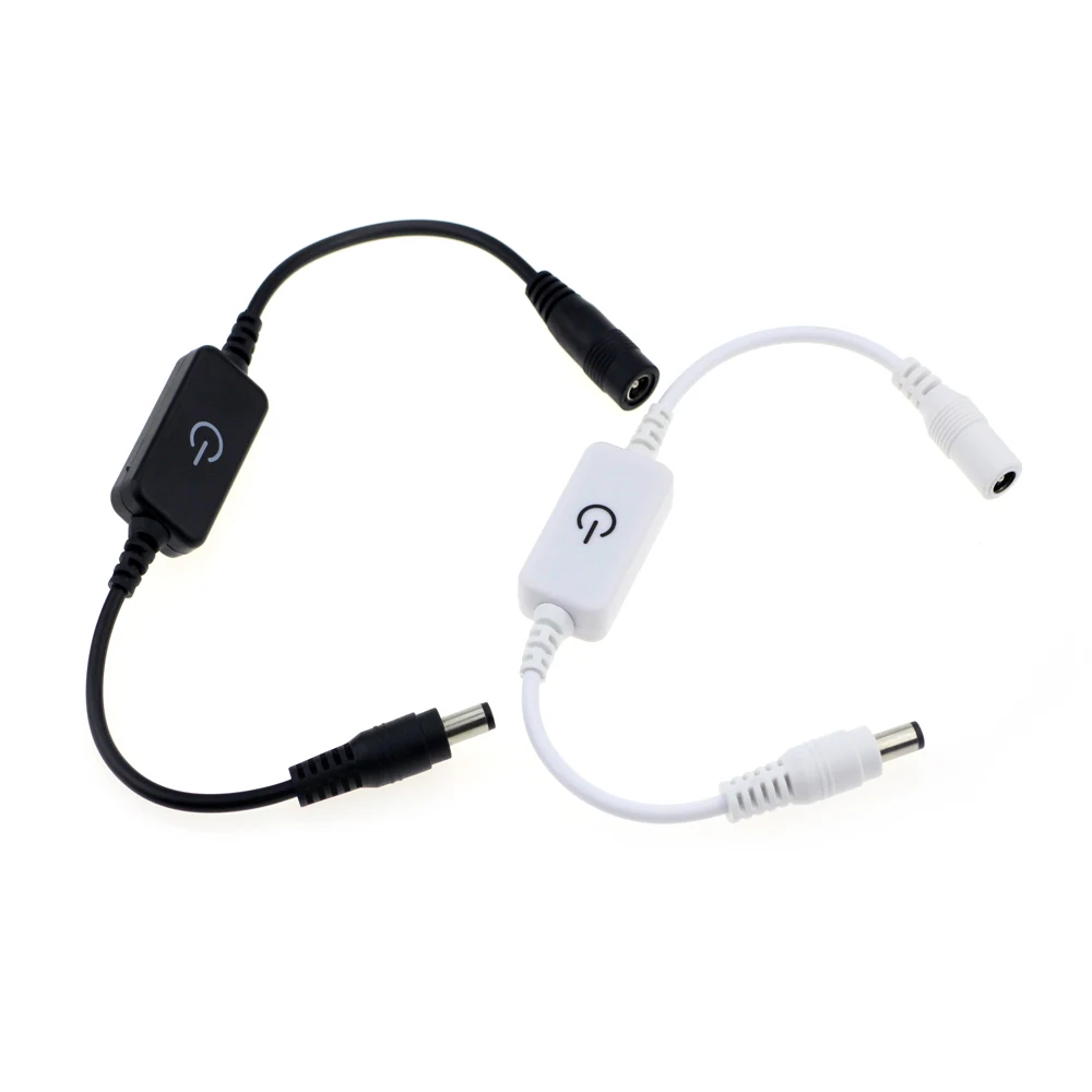 ITouch LED Dimmer Touch Switch with DC Female & Male Plug For Single Color LED Strip Lamp DC 12V/24V In Line Style Black/White
ITouch LED Dimmer Touch Switch with DC Female & Male Plug For Single Color LED Strip Lamp DC 12V/24V In Line Style Black/White