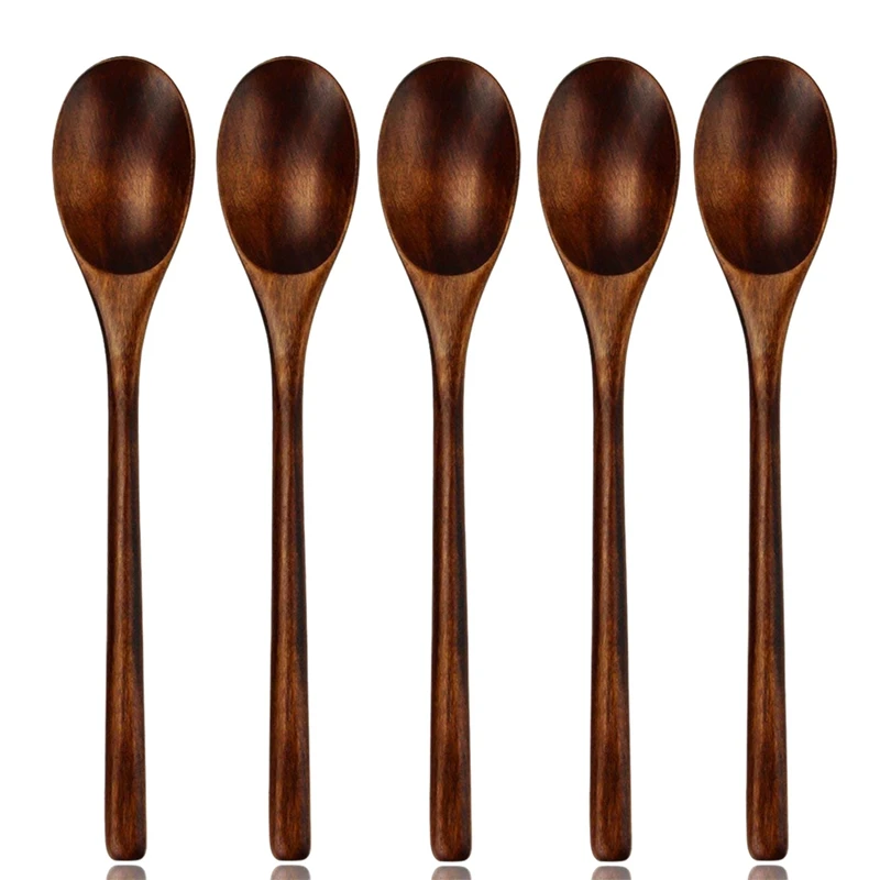 Spoons Wooden Soup Spoon 5 Pieces Eco Friendly Tableware Natural Ellipse Wooden Ladle Spoon Set for for Eating Mixing Stirring
Spoons Wooden Soup Spoon 5 Pieces Eco Friendly Tableware Natural Ellipse Wooden Ladle Spoon Set for for Eating Mixing Stirring