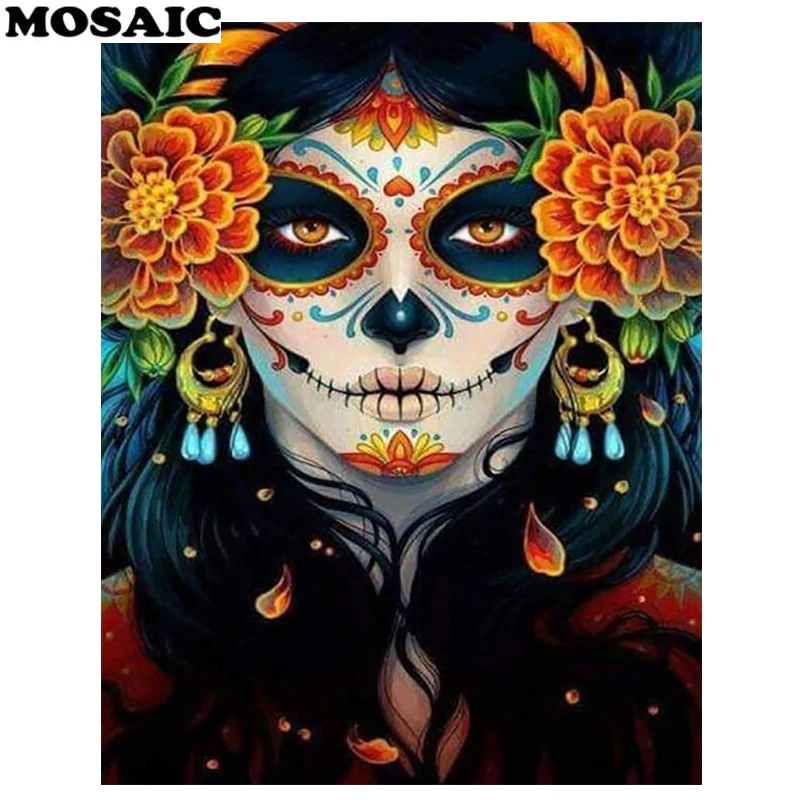 DIY 5D Diamond Painting by Number Kits,Crystal Rhinestone Embroidery Paint with Diamonds, Full Drill Canvas Art Skull Girl
DIY 5D Diamond Painting by Number Kits,Crystal Rhinestone Embroidery Paint with Diamonds, Full Drill Canvas Art Skull Girl