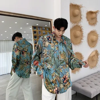 Men Casual Long Sleeve Flower Shirt Male Fashion Harajuku Vintage Tie Bow Dress Shirts Stage Nightclub Party Clothing
Men Casual Long Sleeve Flower Shirt Male Fashion Harajuku Vintage Tie Bow Dress Shirts Stage Nightclub Party Clothing
