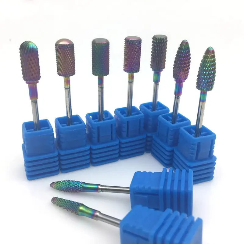 9 Type Rainbow Nano Coating Tungsten Carbide Burrs Nail Drill Bits For Electric Manicure Drill Nail Art Accessories Tools
9 Type Rainbow Nano Coating Tungsten Carbide Burrs Nail Drill Bits For Electric Manicure Drill Nail Art Accessories Tools