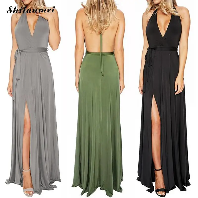 Women Deep V Sexy Robe Satin Lace Up Backless Long Dress Slim Club Nightwear Dress 2018 Women Sleeveless Summer Beach Maxi Dress
Women Deep V Sexy Robe Satin Lace Up Backless Long Dress Slim Club Nightwear Dress 2018 Women Sleeveless Summer Beach Maxi Dress